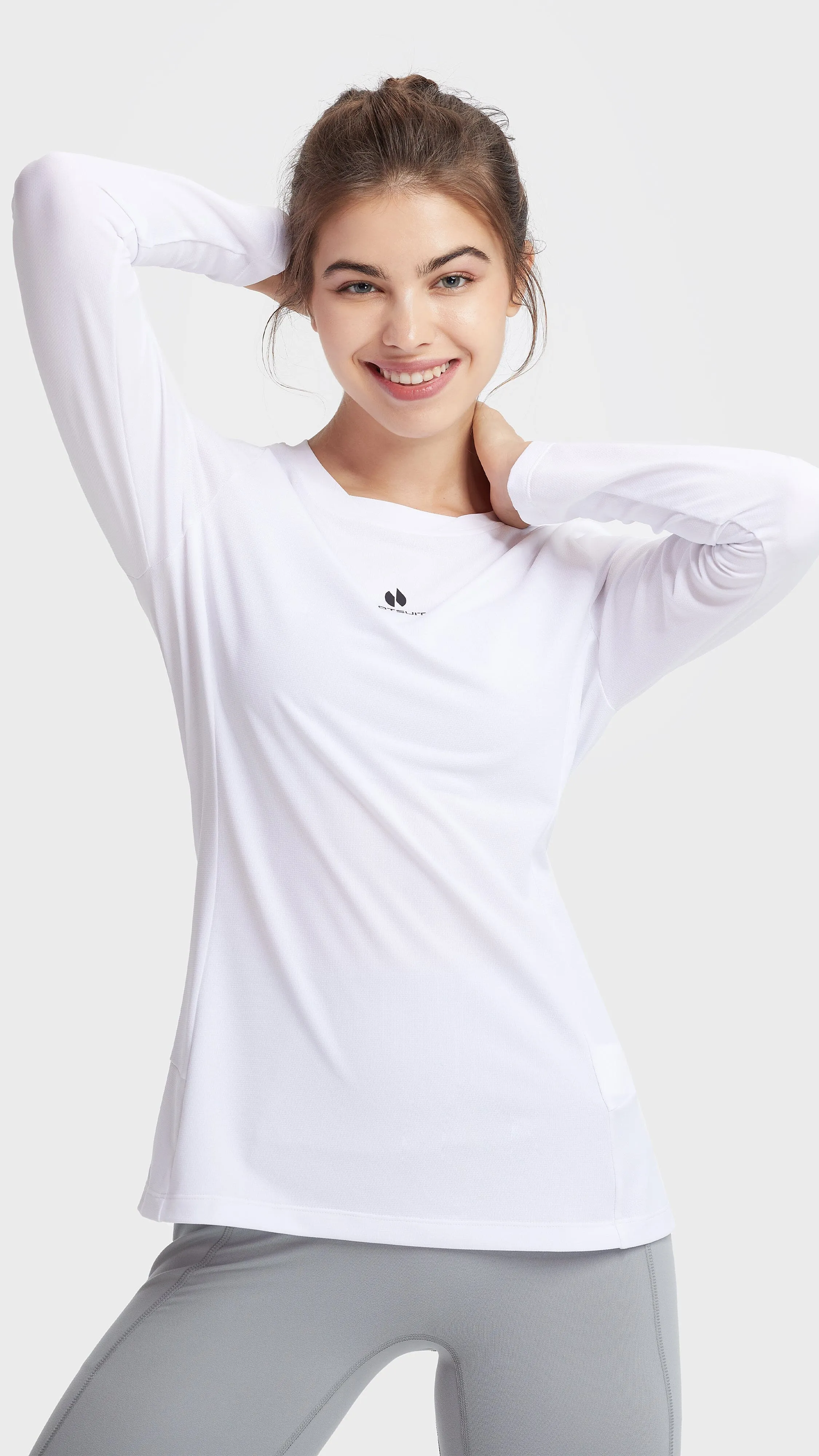 HOTSUIT Women Crewneck Tech long T-Shirt sold by Hotsuit