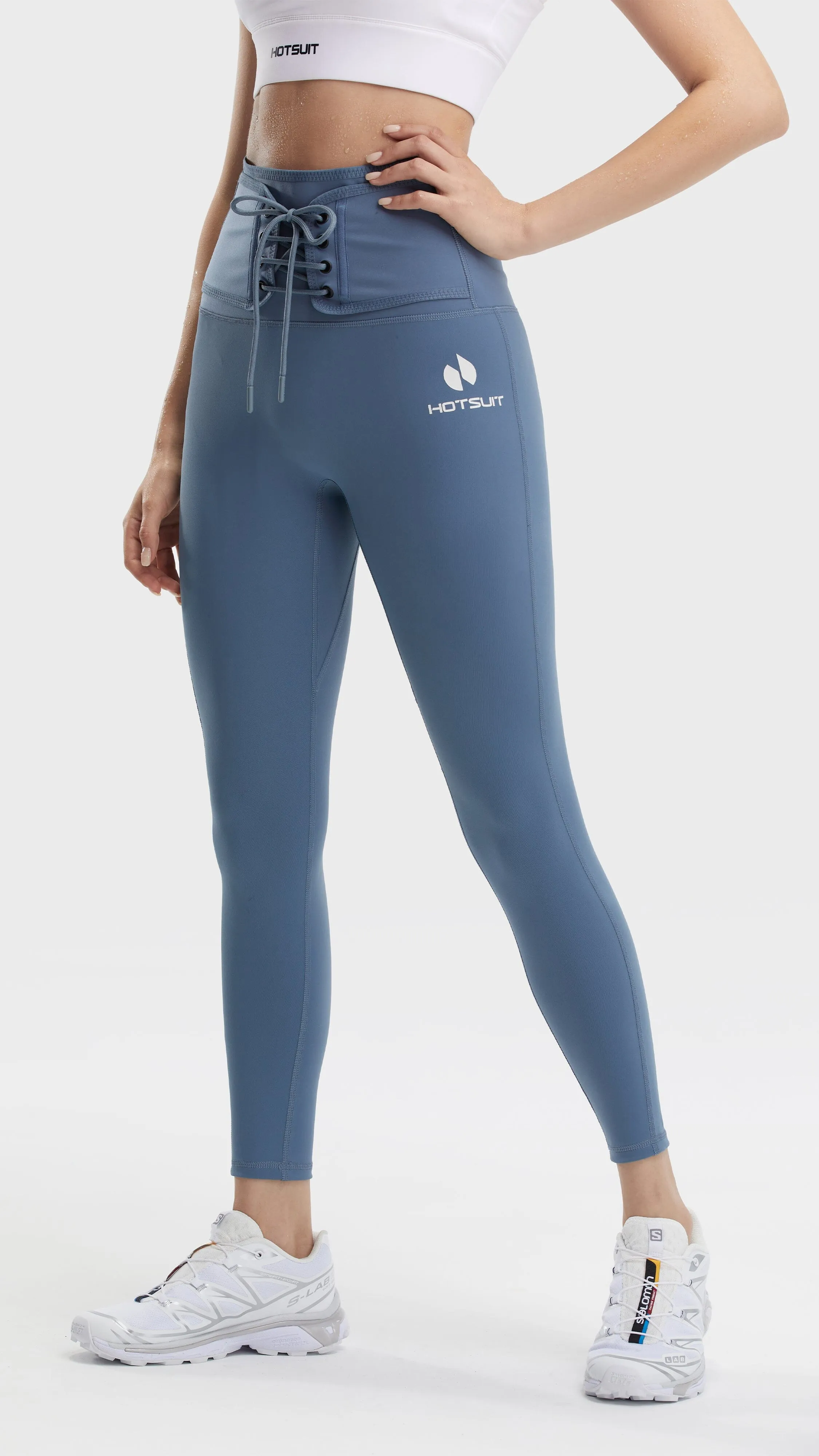 HOTSUIT Women Tie Front Slim Sauna Leggings sold by Hotsuit product image thumbnail 4