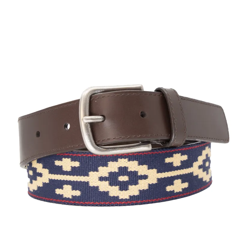 Paloma Chocolate Leather Woven Belt sold by La Matera