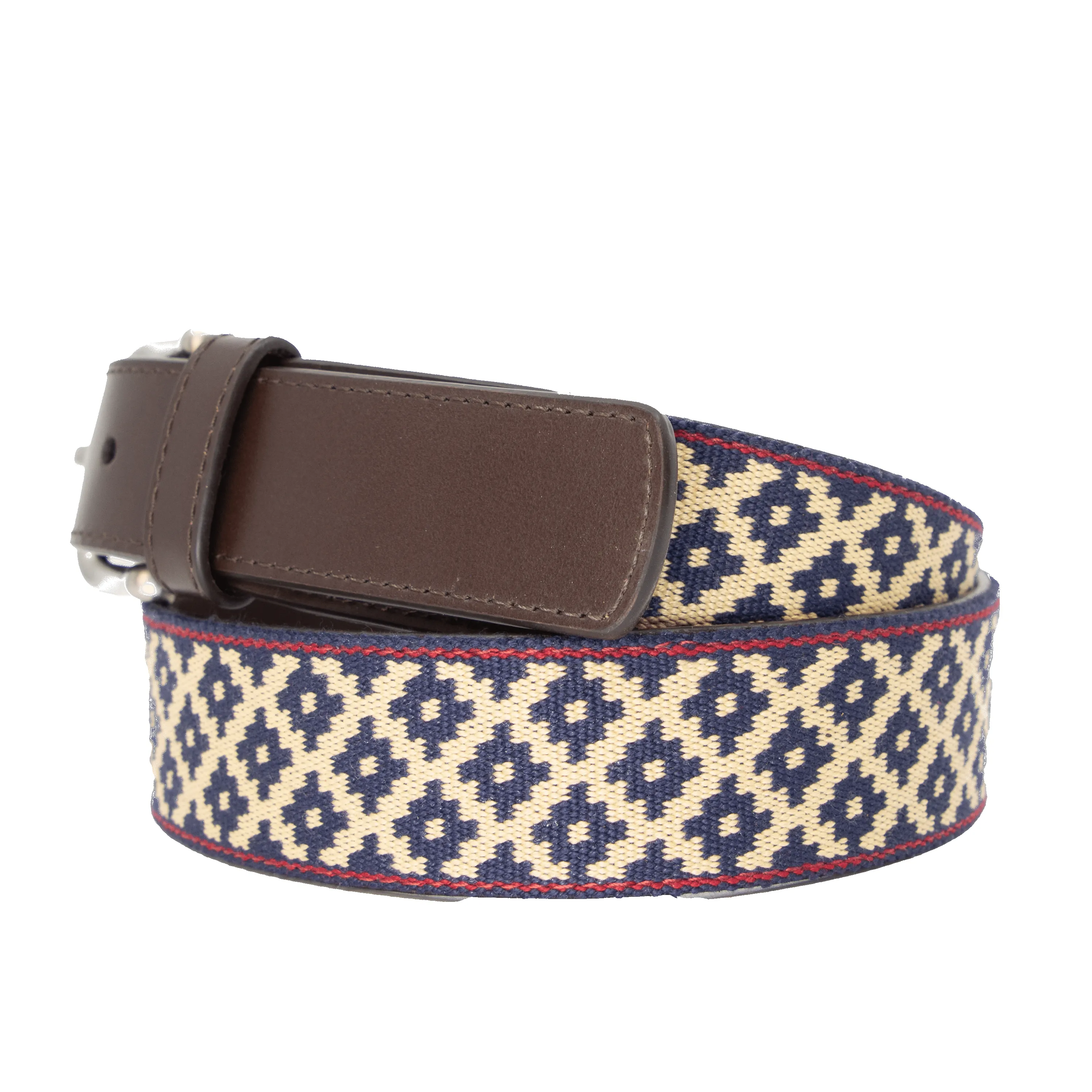 Diplomático Chocolate Leather Woven Belt sold by La Matera product image thumbnail 4