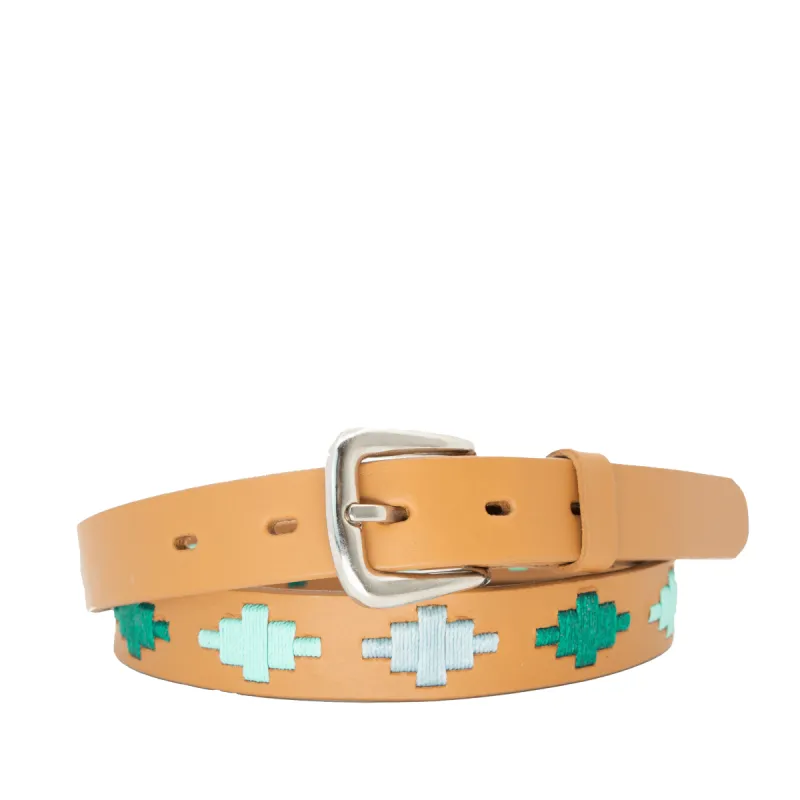 Limited Edition: Diamante Azul Women's Polo Belt - Thin sold by La Matera