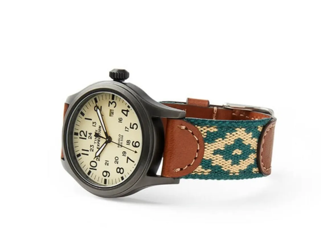 Alvear Green Expedition Watch - Cream Face sold by La Matera
