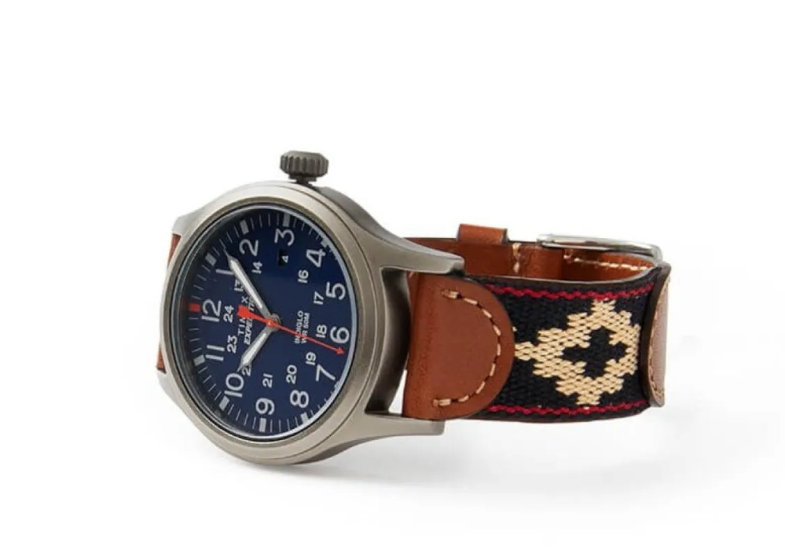 Corbina Black Expedition Watch - Navy Face sold by La Matera