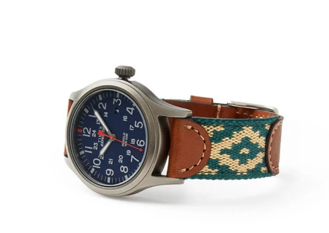 Alvear Green Expedition Watch - Navy Face sold by La Matera