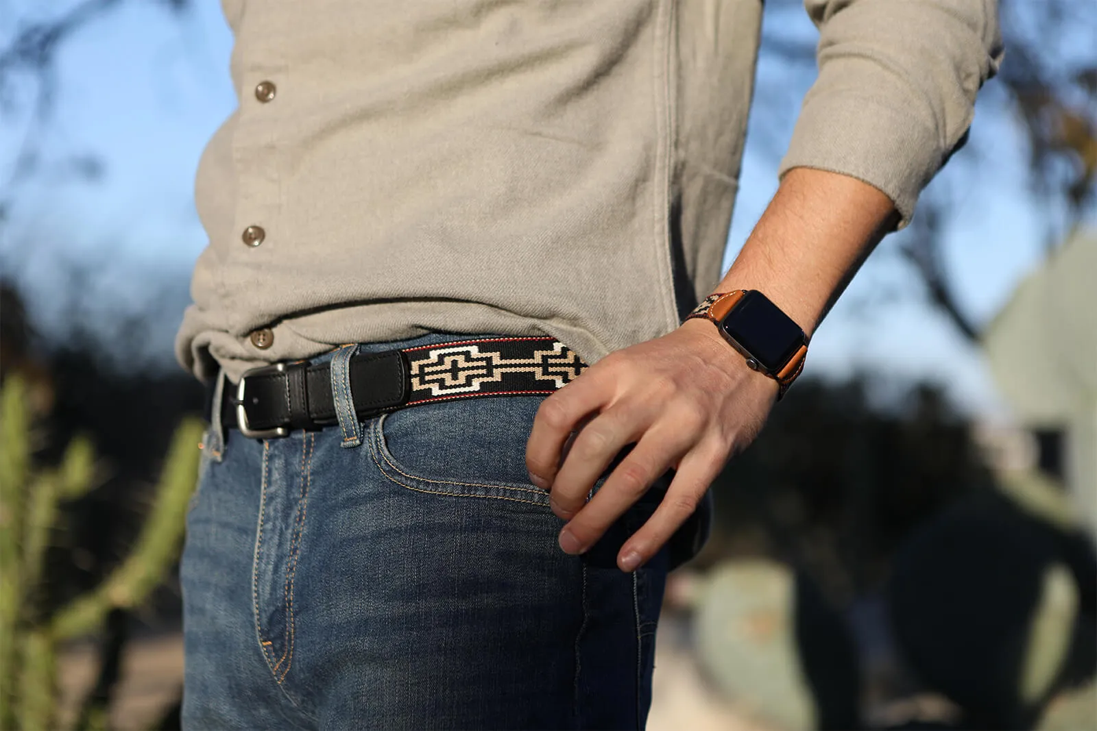 Limited Edition: Caballero Black Leather Woven Belt sold by La Matera product image thumbnail 5