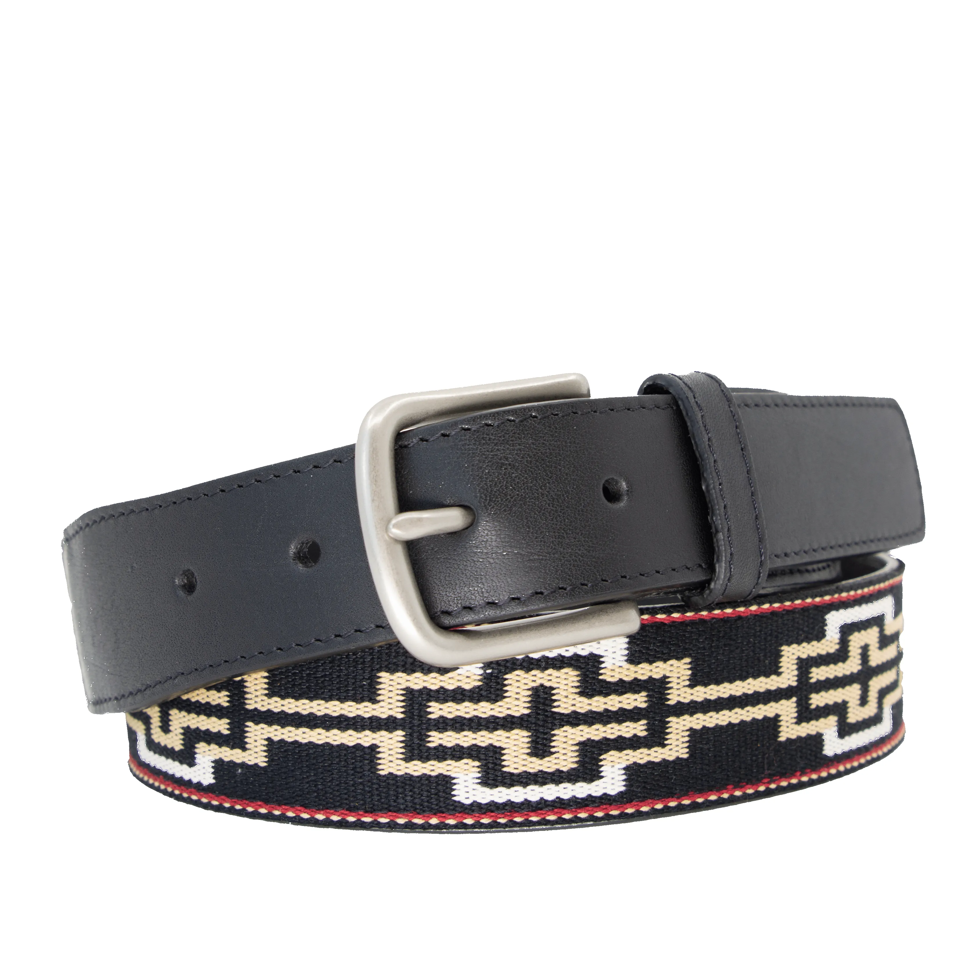 Limited Edition: Caballero Black Leather Woven Belt sold by La Matera