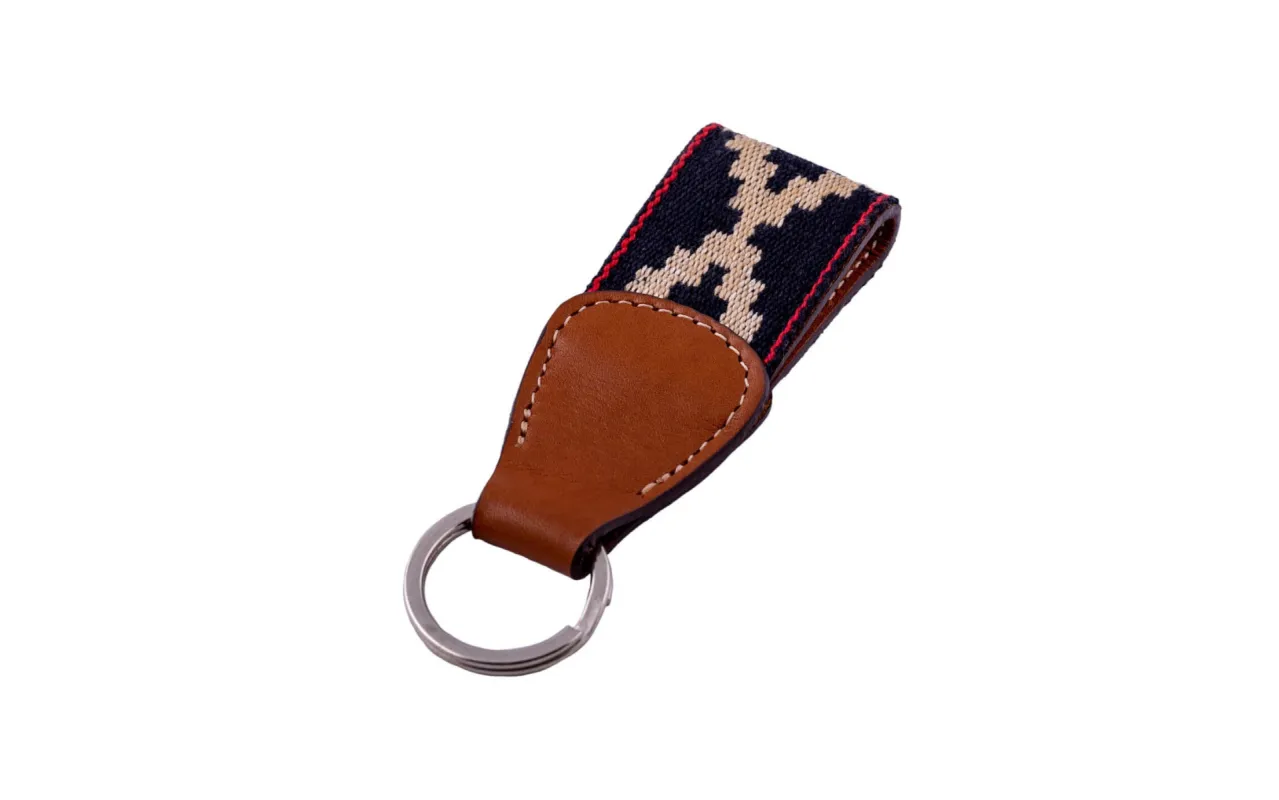 Corbina Black Woven Keychain sold by La Matera