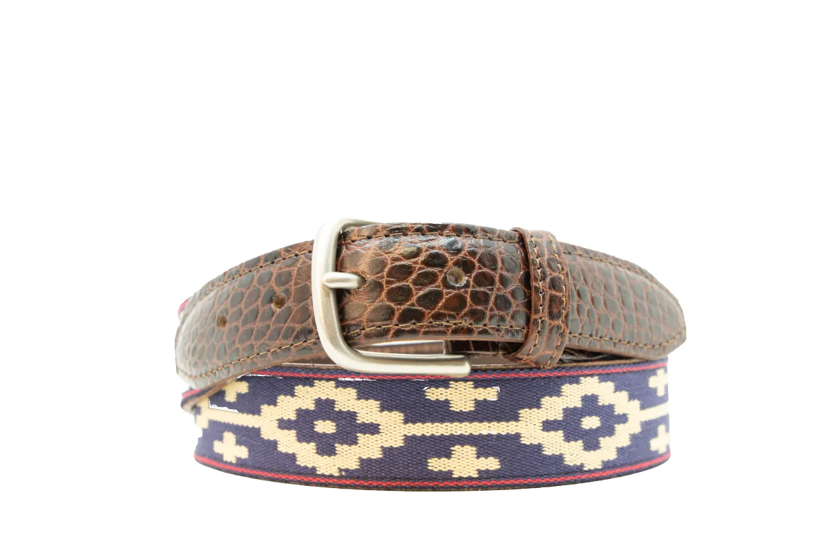 Paloma Woven Belt - Exótico Burgundy sold by La Matera
