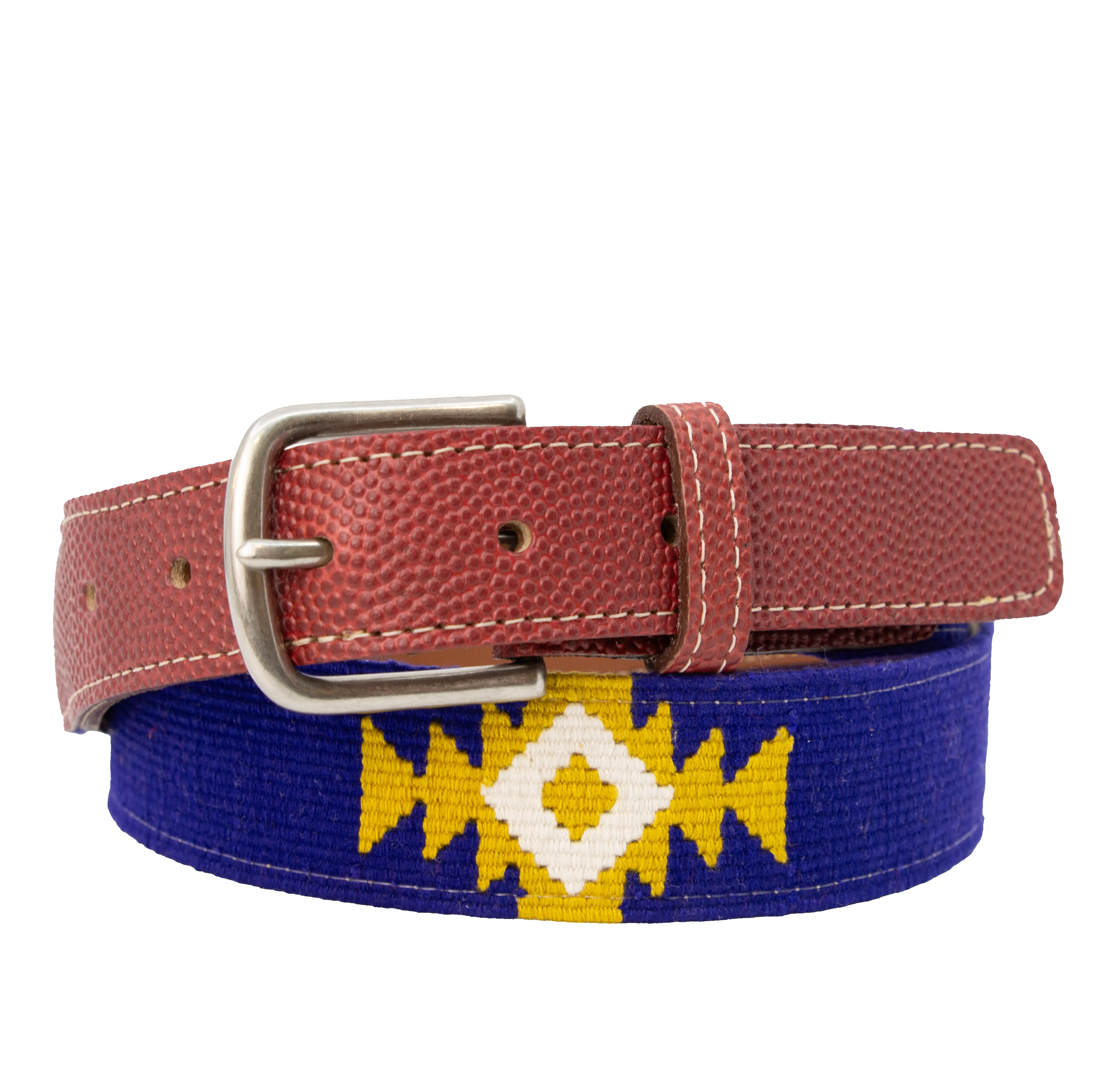 El Amarillo Woven Belt - Football Leather sold by La Matera