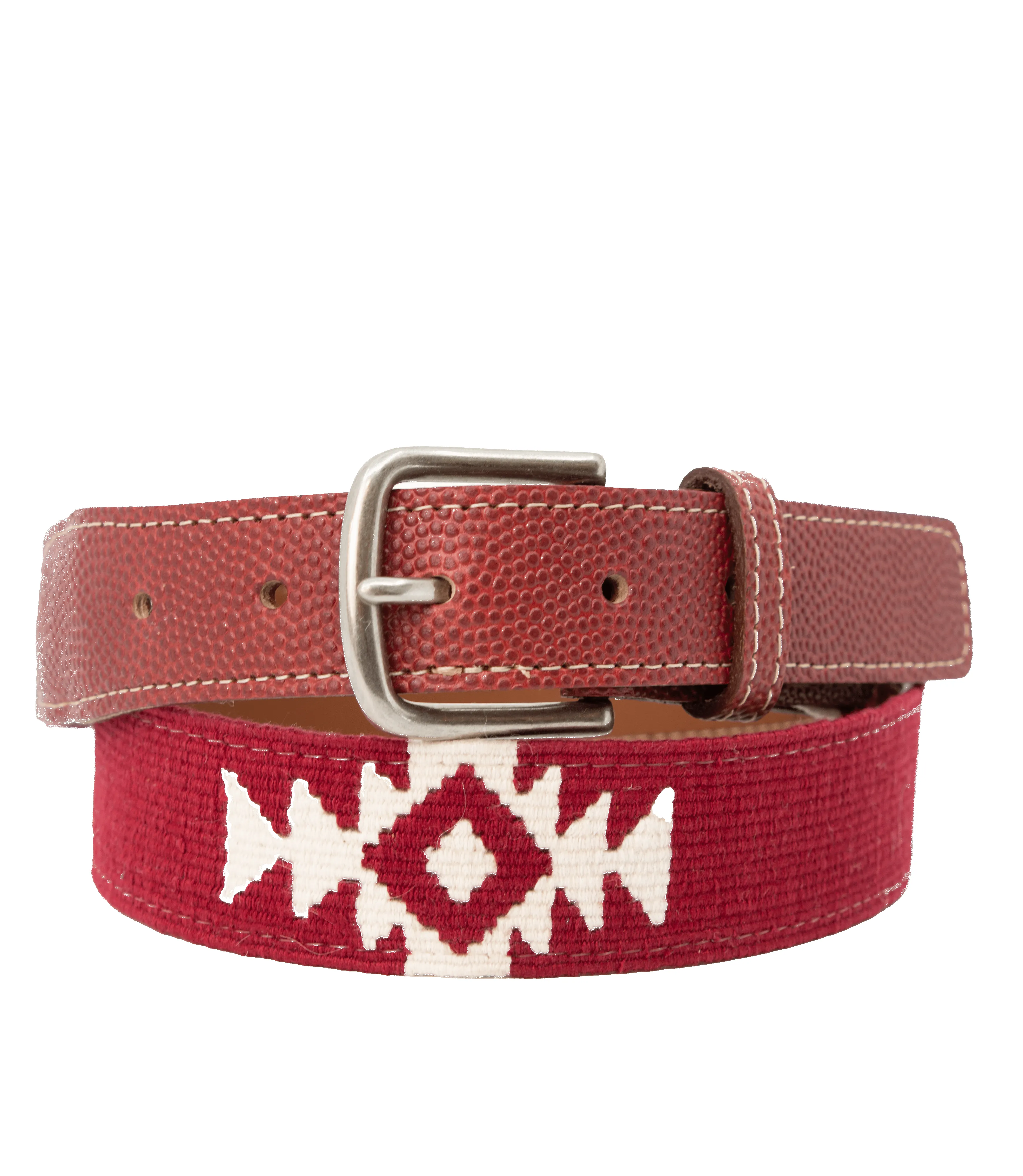 El Granate Woven Belt - Football Leather sold by La Matera