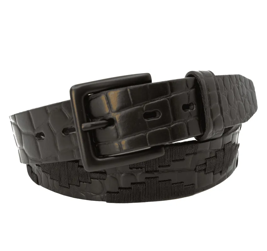 La Gran Reserva Polo Belt - Exótico Medianoche - Black Buckle made by La Matera