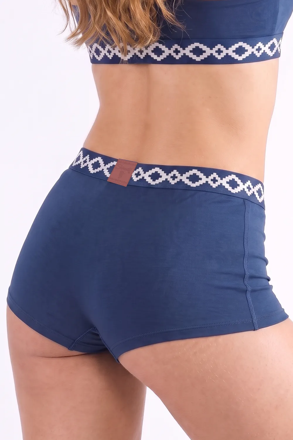 The Big Corbina Blue | La Matera x Shinesty Navy Boyshort Underwear with Waistband sold by La Matera product image thumbnail 3