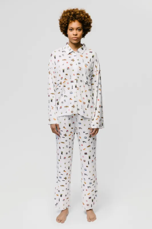 The NYC Pant Set sold by PJs by PJ