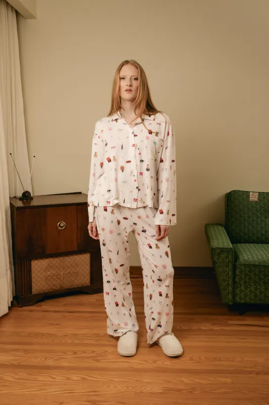 Lover's Print Pant Set made by PJs by PJ
