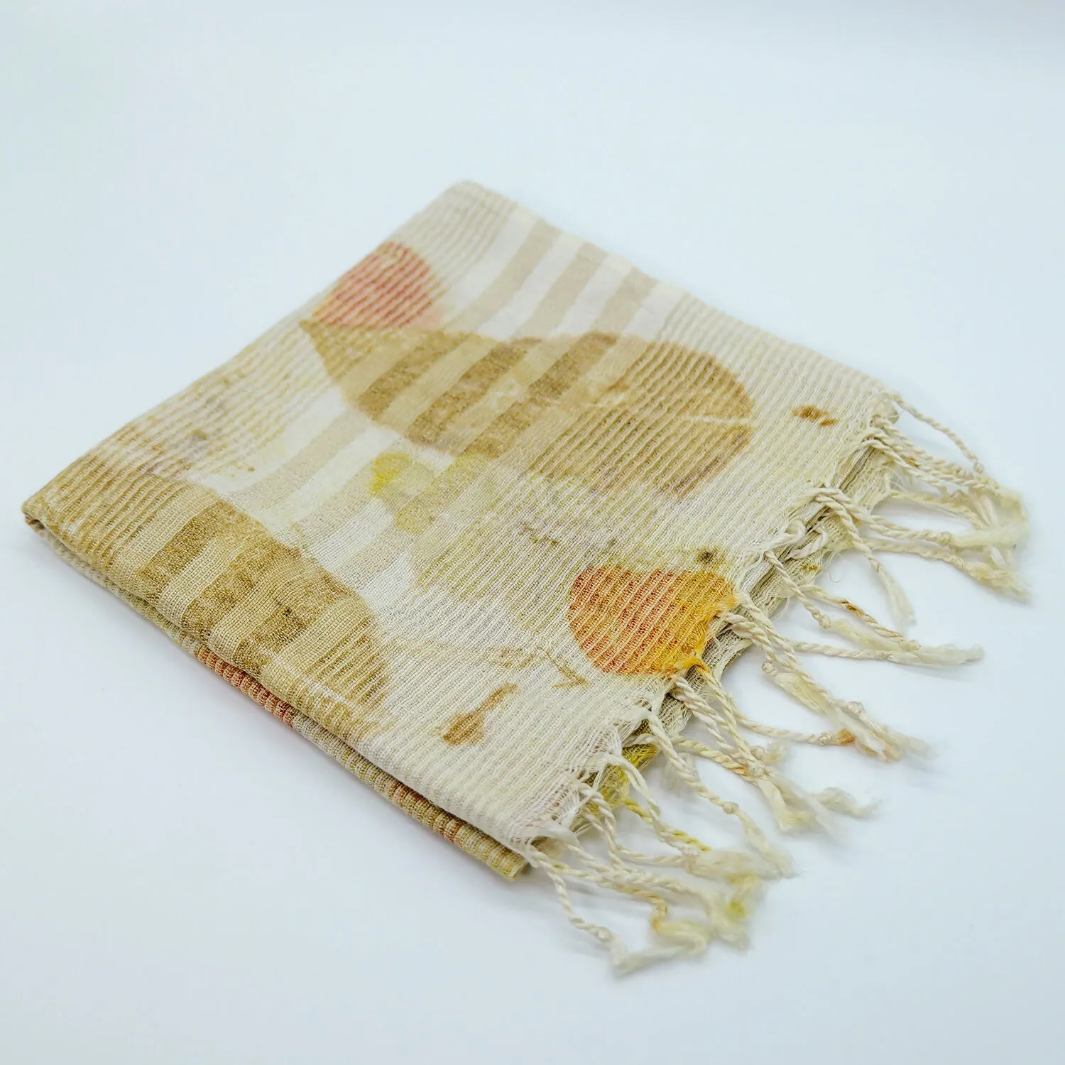 Handwoven Silk Scarf with Nature-Inspired Design sold by wboxgo