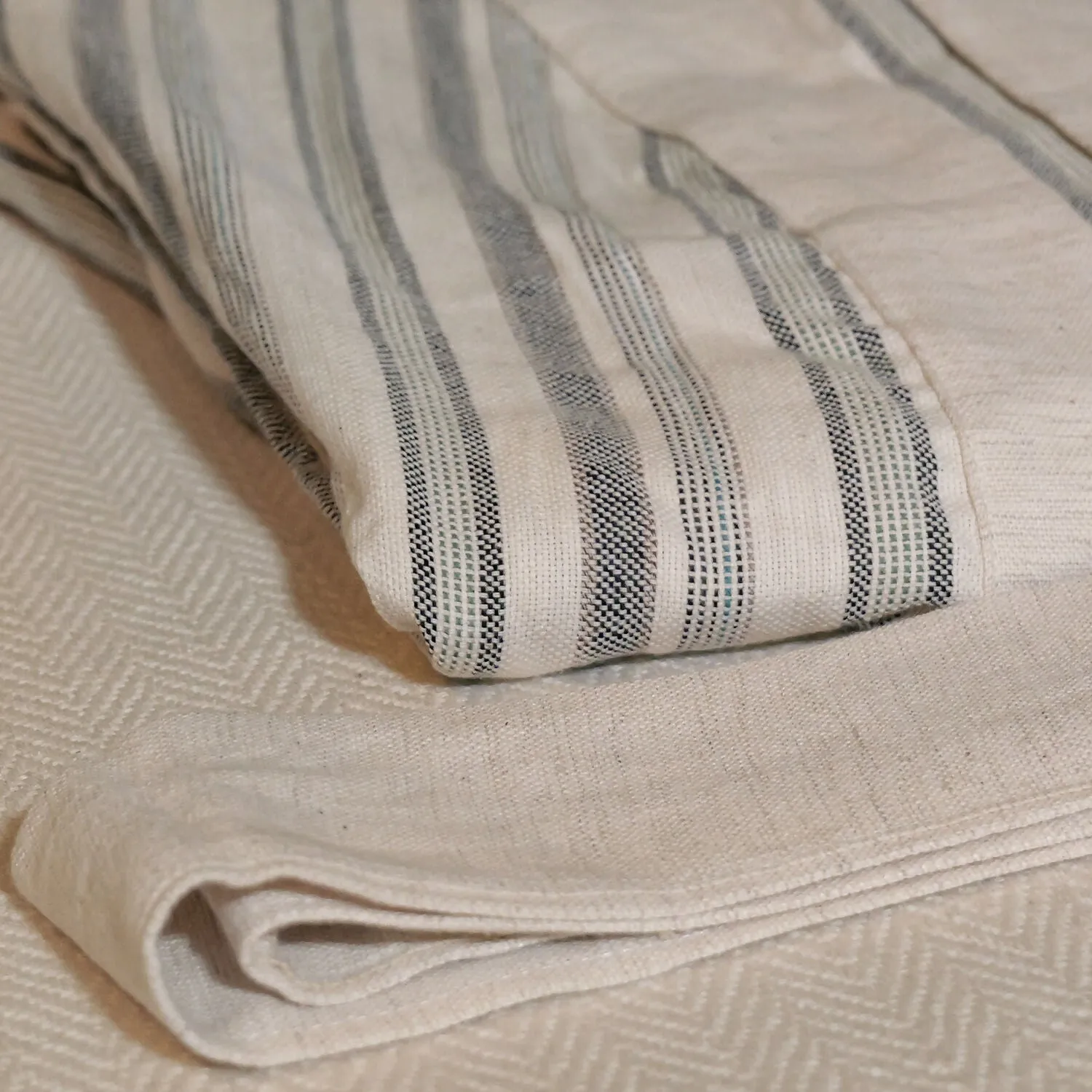 Linen-Cotton Blend Kimono Jacket - Striped Design sold by wboxgo product image thumbnail 4