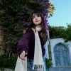Handwoven Golden Silk Scarf with Delicate Fringe sold by wboxgo