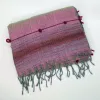 Handwoven Cotton-Wool Blend Scarf - Pink and Green Plaid sold by wboxgo