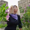 Lavender Silkworm Silk Neck Scarf – A Graceful Touch of Luxury sold by wboxgo