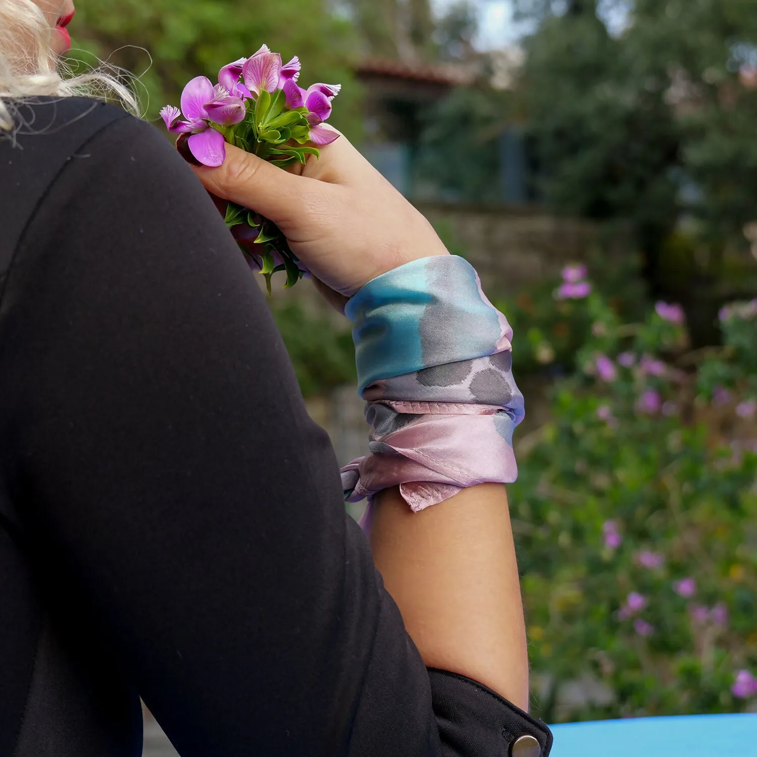 Chic Silkworm Silk Neck Scarf – A Delicate Statement sold by wboxgo product image thumbnail 5