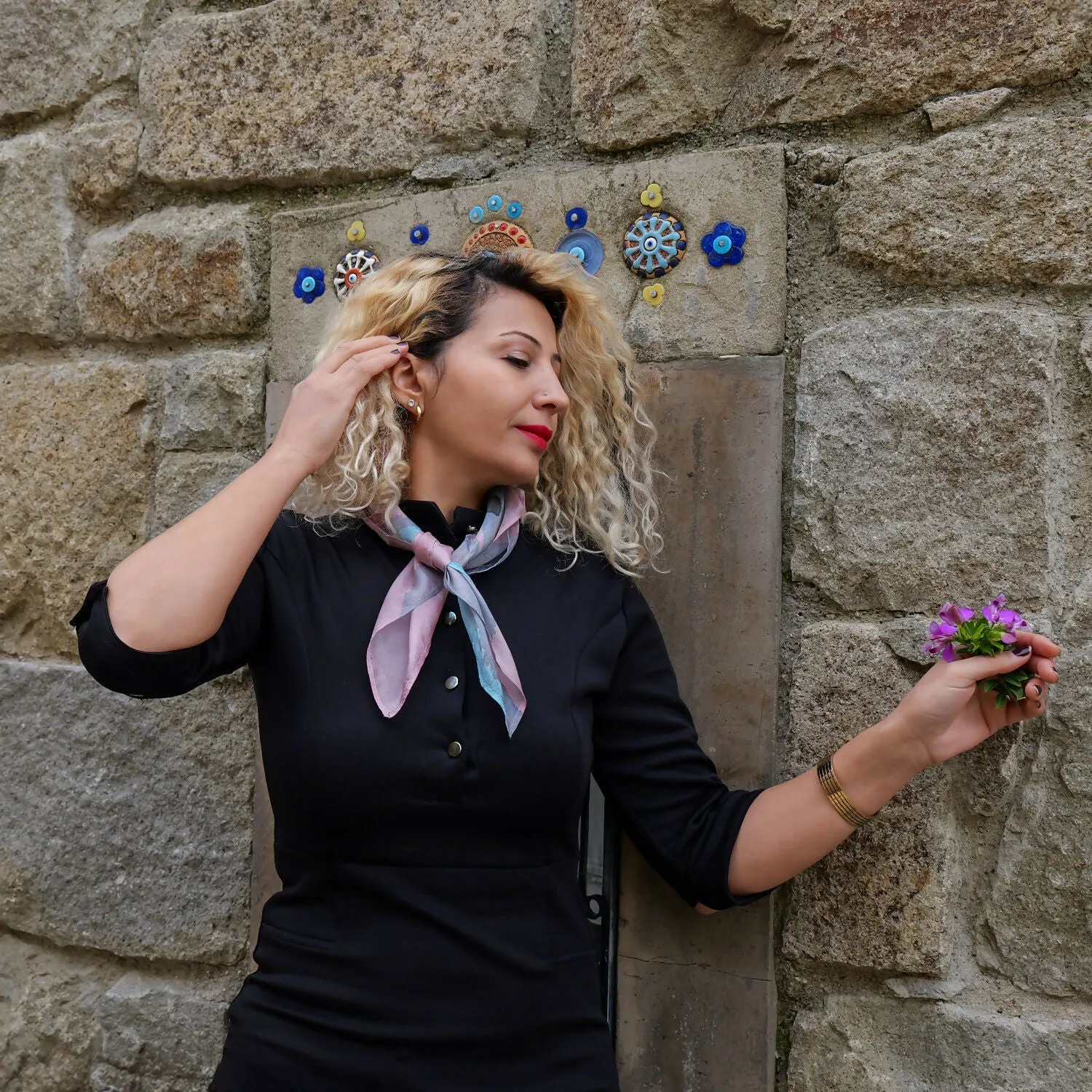 Chic Silkworm Silk Neck Scarf – A Delicate Statement sold by wboxgo product image thumbnail 4