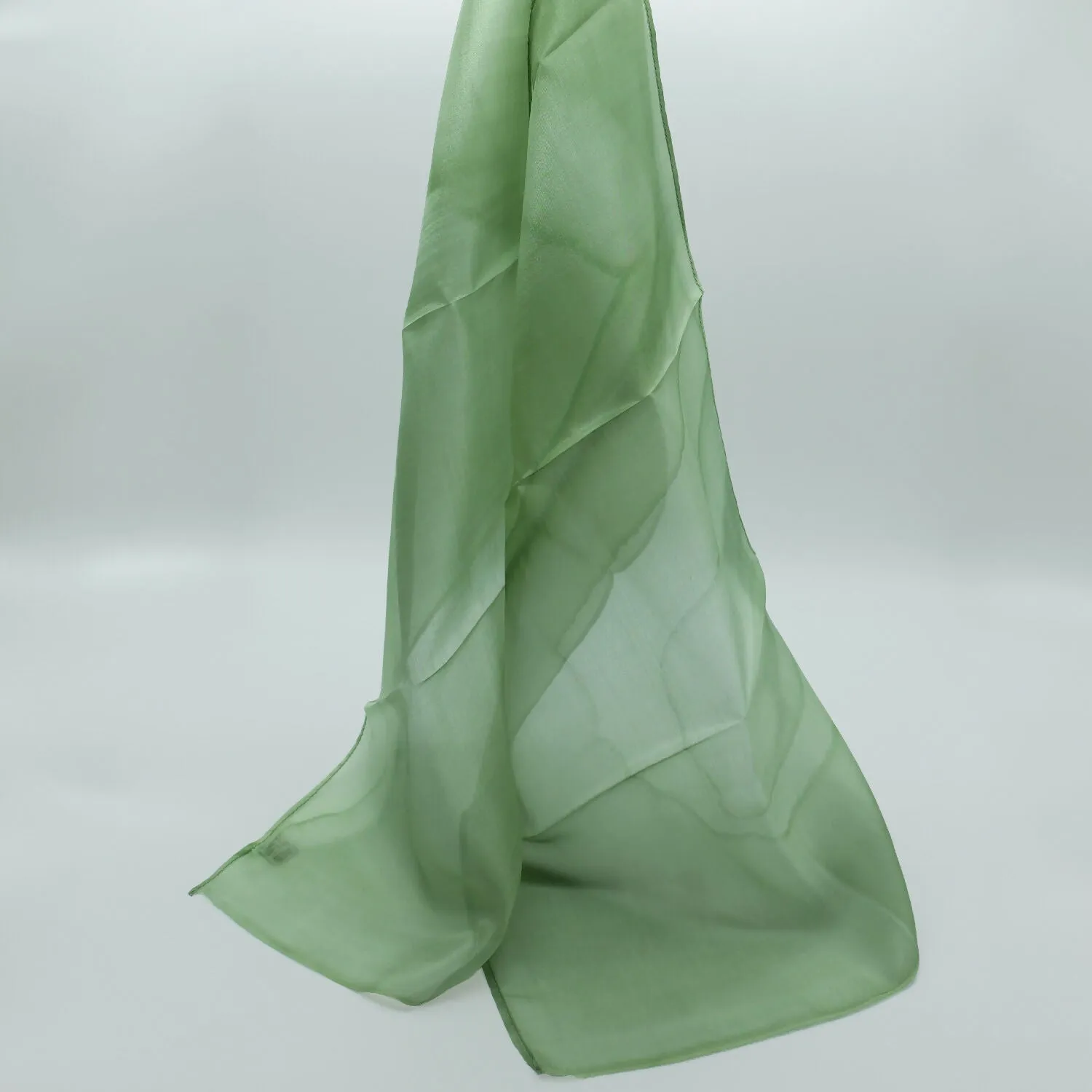 Handcrafted Green Silk Scarf - Made from Silkworms sold by wboxgo product image thumbnail 4