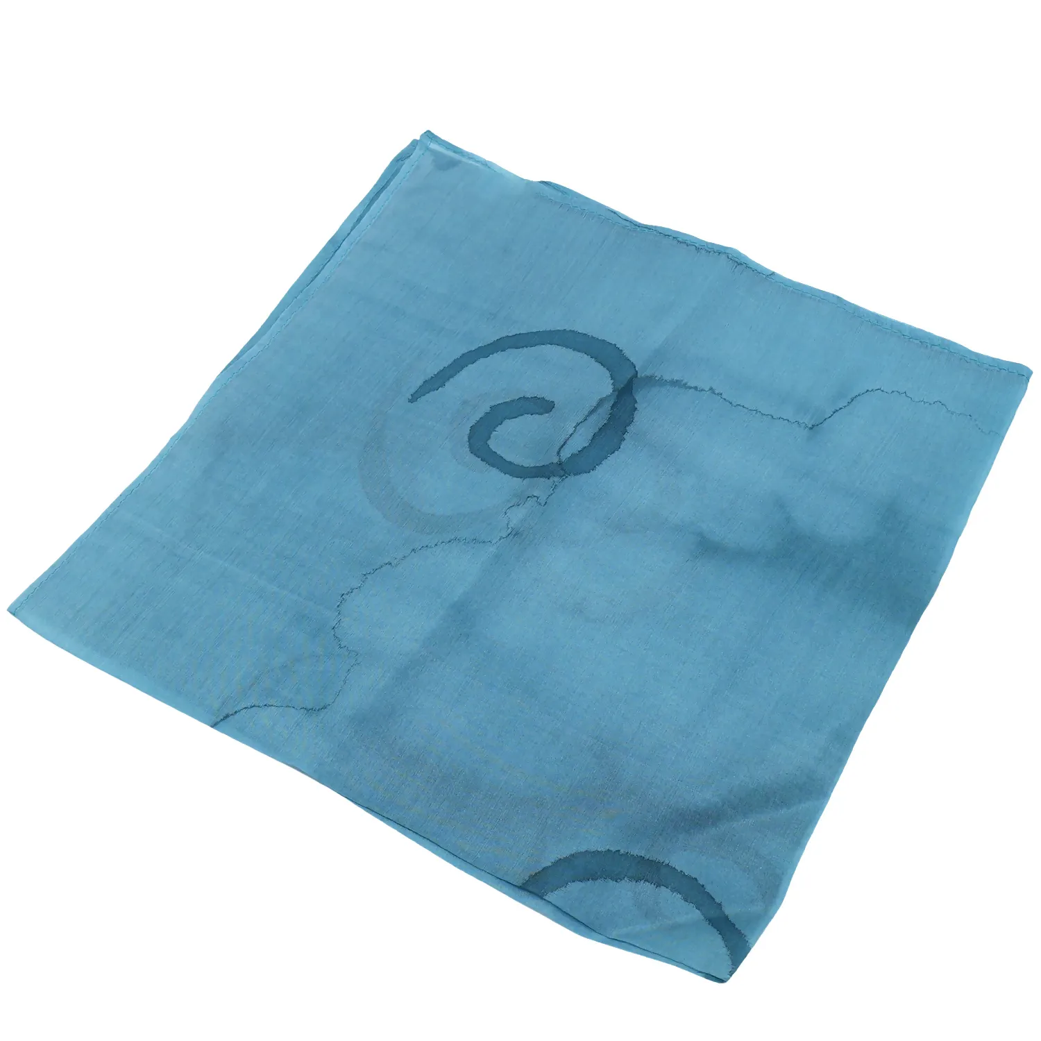 Handcrafted Blue Silk Scarf - Made from Silkworms sold by wboxgo