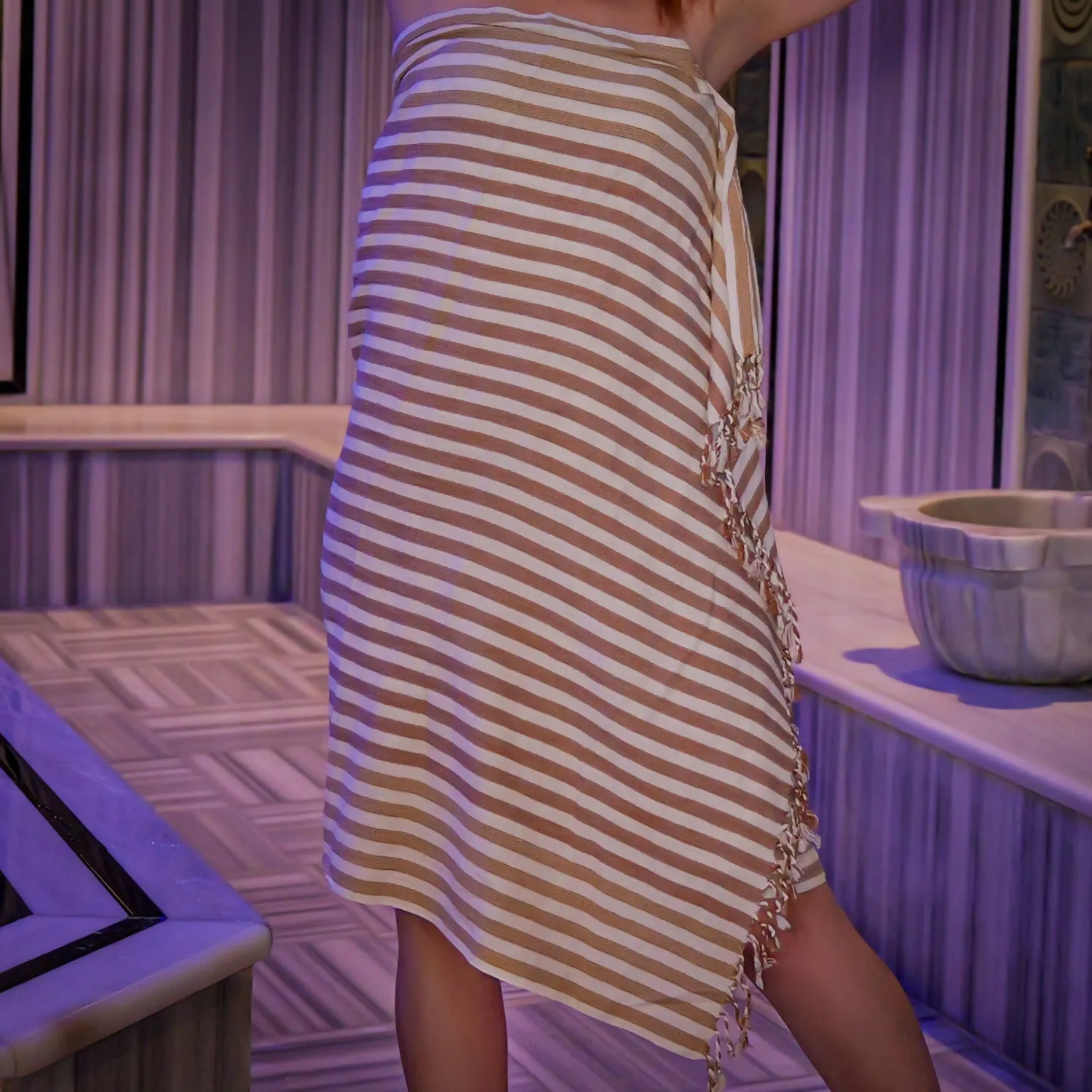 Luxury Handwoven Silk Striped Throw with Tassel Fringe sold by wboxgo product image thumbnail 5