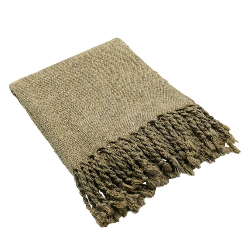 Handwoven Silk Throw with Fringe – Luxurious and Timeless Elegance sold by wboxgo