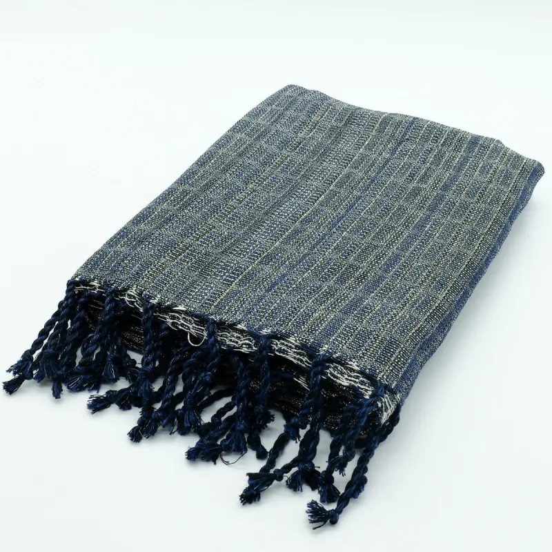 Handwoven Silk Throw with Fringe – Sophisticated and Luxurious Design sold by wboxgo