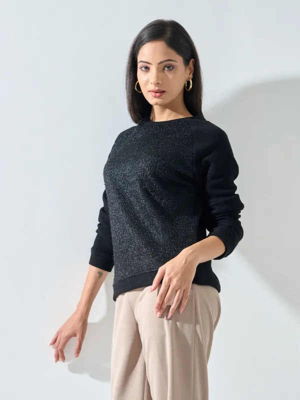 Eva Raglan Sleeves Jumper - Black sold by Salt Attire