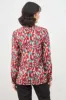 Mosaic Berry Geometric V Neck Top - Multicolor sold by Salt Attire