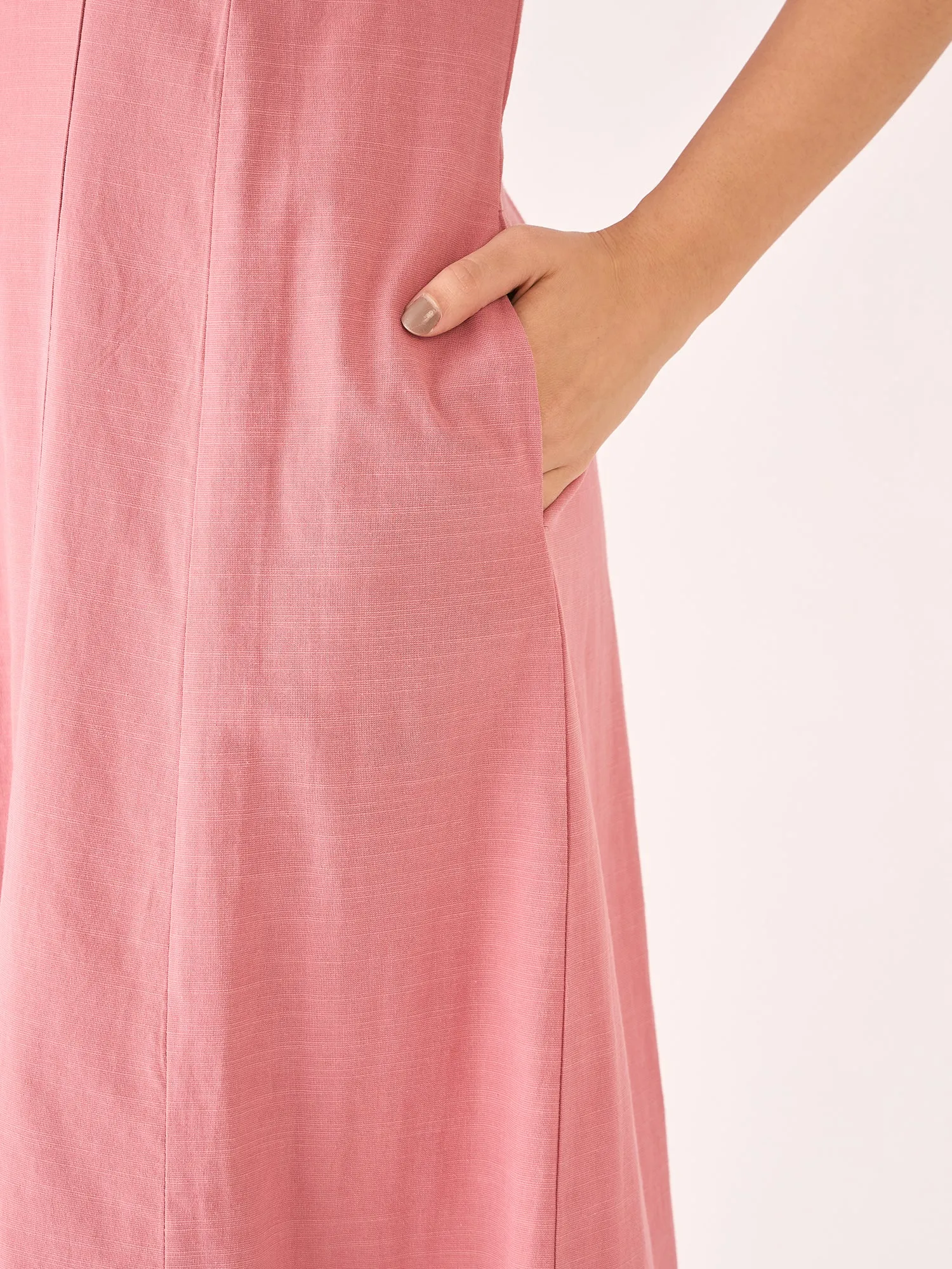 May Shawl Collared Dress - Dusty Pink sold by Salt Attire product image thumbnail 3