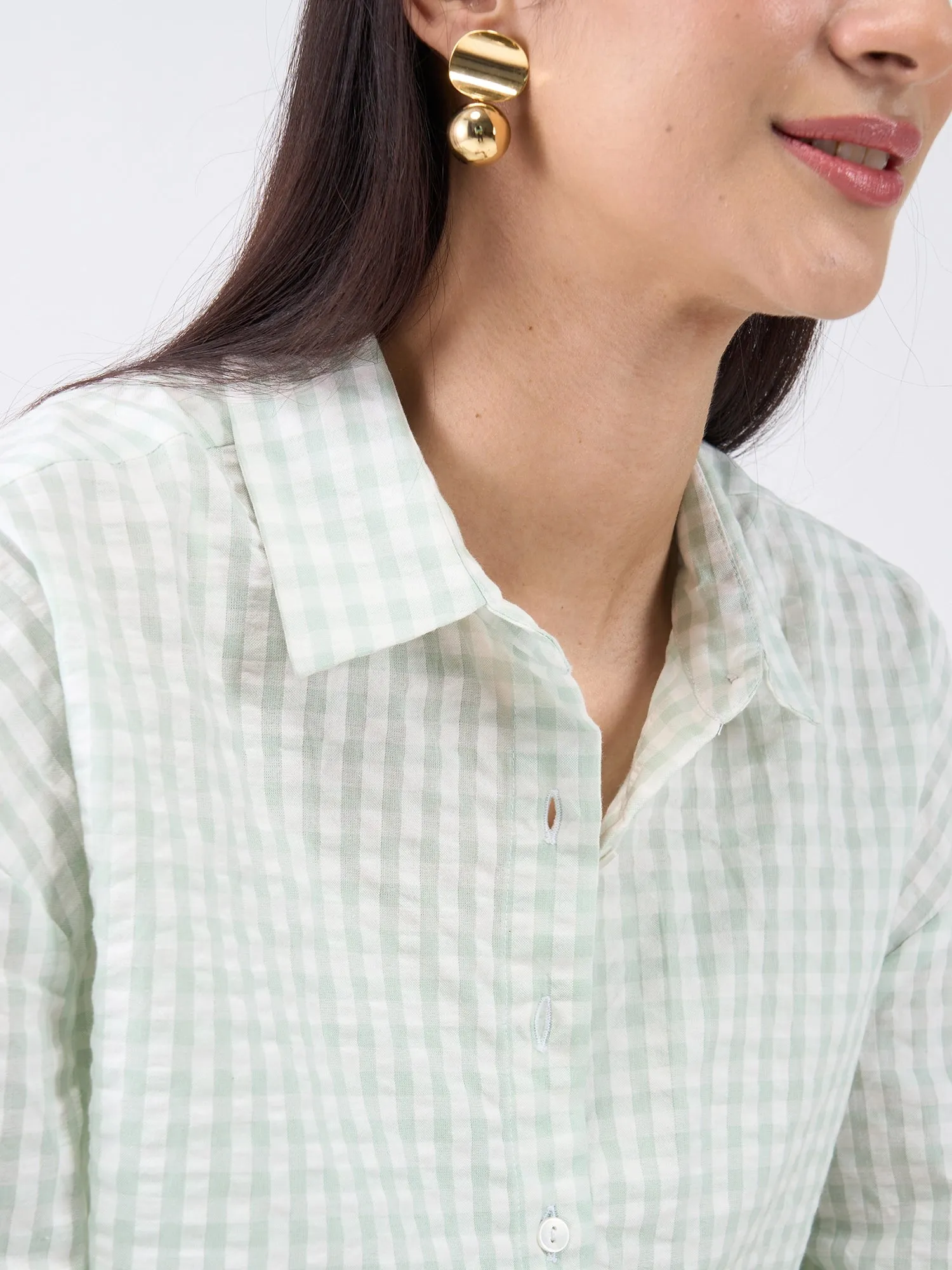 Avocado Oversized Tunic with asymmetric hemline-Mint-Green sold by Salt Attire product image thumbnail 2