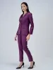 Dominant Double Breasted Blazer-Purple sold by Salt Attire