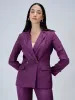 Dominant Double Breasted Blazer-Purple sold by Salt Attire