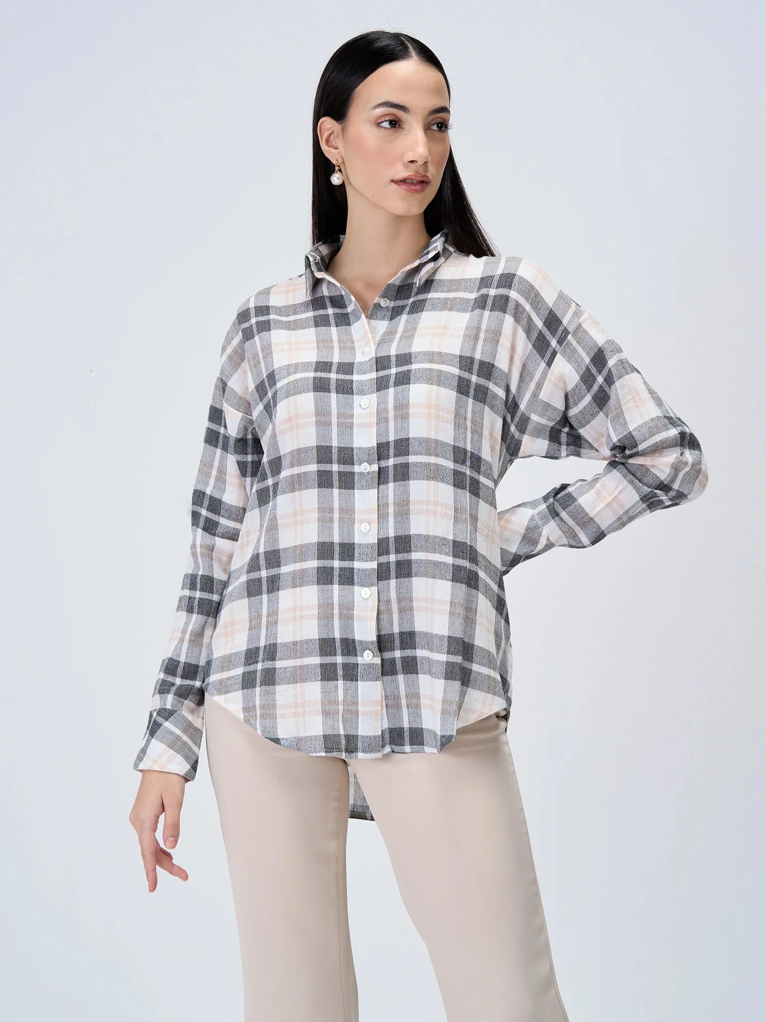 Chequard Button Down Shirt-Multicolor sold by Salt Attire product image thumbnail 3