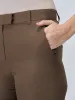 Lumi Mid Rise Slim Fit Trousers-Umber Green sold by Salt Attire