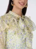 Honeycup Floral Ruffled Top-Yellow/Blue sold by Salt Attire