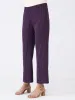 Tirana Striped Mid Rise Straight Trousers-Purple/White sold by Salt Attire