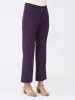 Tirana Striped Mid Rise Straight Trousers-Purple/White sold by Salt Attire