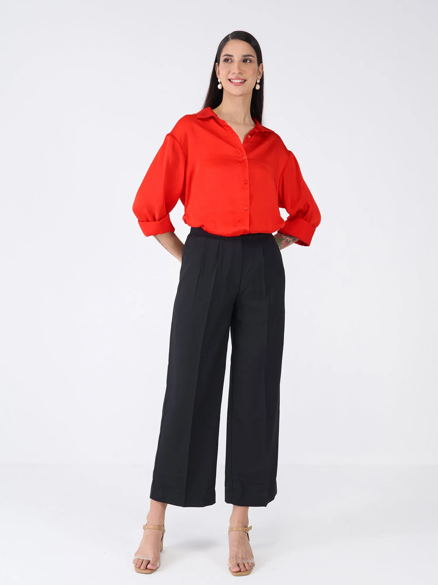 Cheri Button Down Shirt-Red sold by Salt Attire product image thumbnail 2