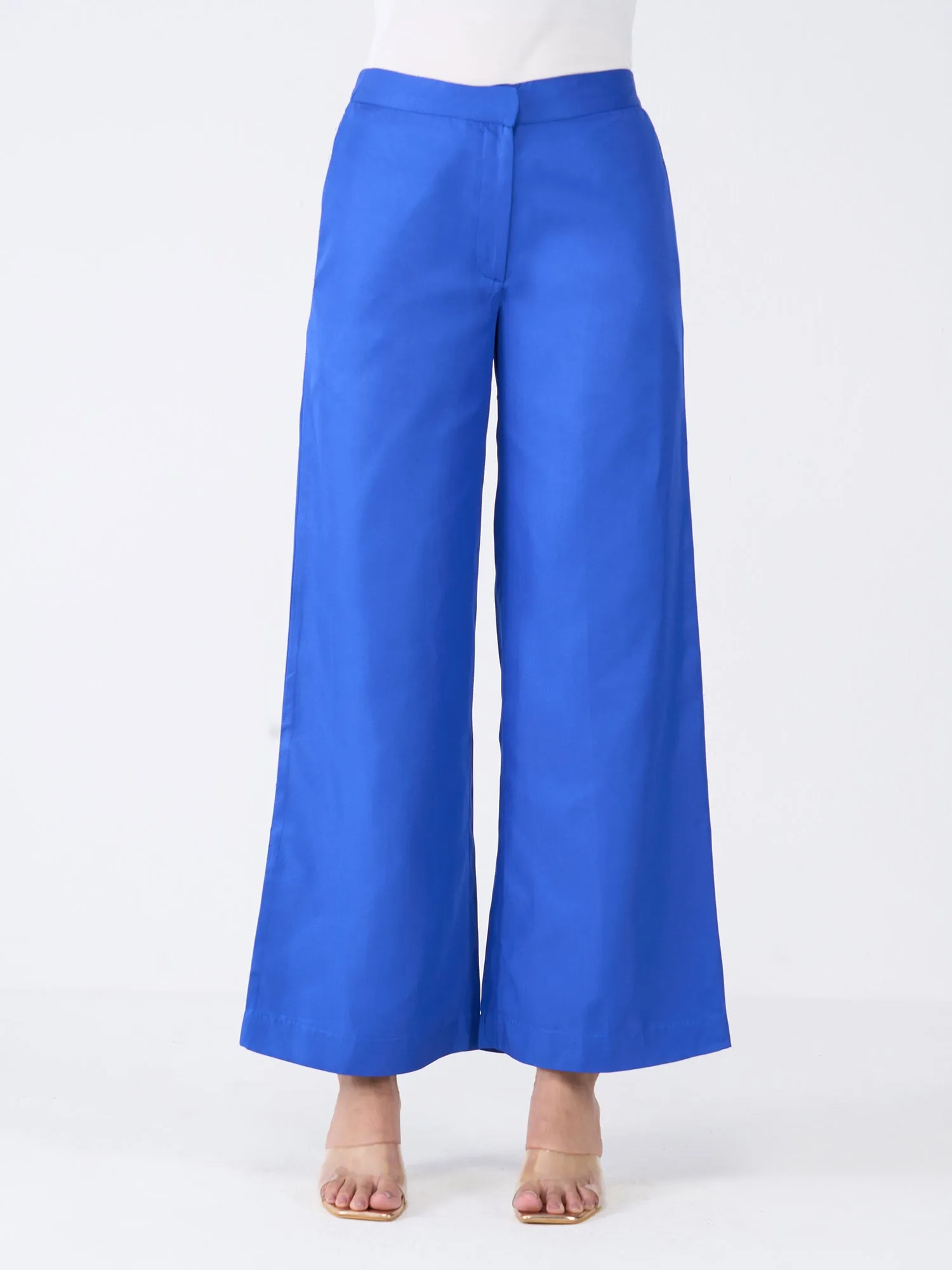Mercer Mid Rise Wide Legged Trousers-Dark Blue sold by Salt Attire product image thumbnail 5