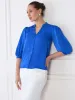 Cuboid Button Down Top - Blue sold by Salt Attire
