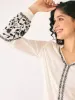 Harbor Embroidered V Neck Top-White/Black sold by Salt Attire