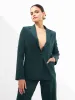 Gritty Single Breasted Blazer-Dark Green sold by Salt Attire