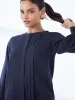 Panache-Navy Pintuck Detailing Top-Navy sold by Salt Attire