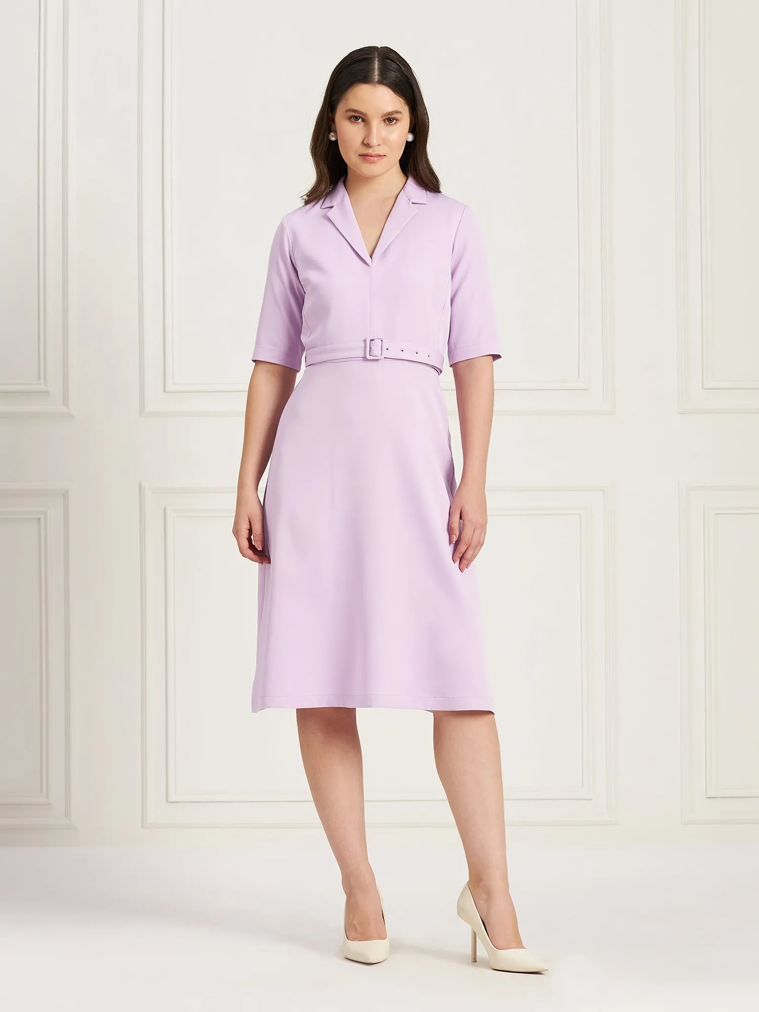 Simpatico Collared Dress-Lavender sold by Salt Attire product image thumbnail 5
