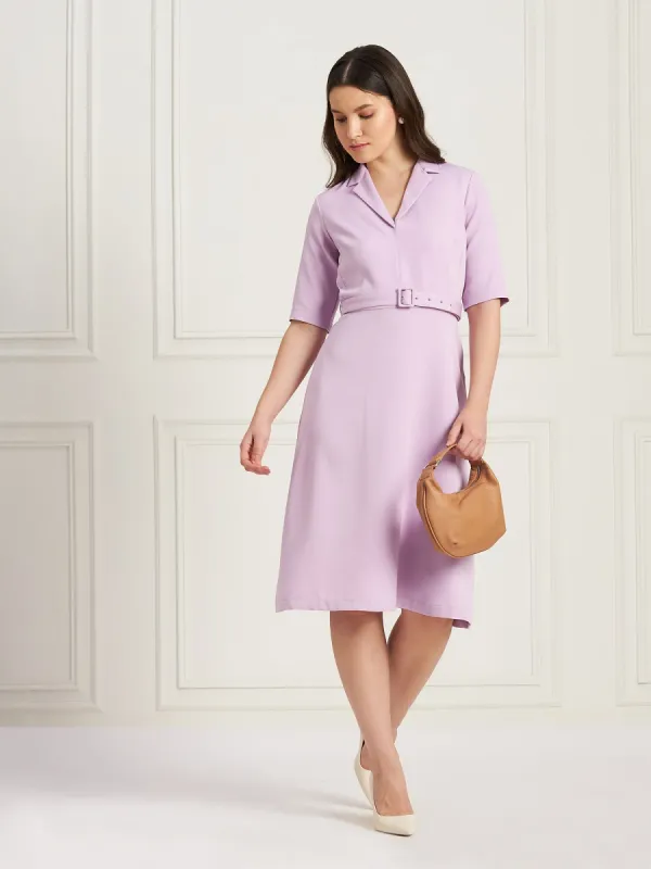 Simpatico Collared Dress-Lavender sold by Salt Attire
