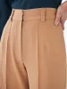 Quaint Straight High Rise Pants-Beige sold by Salt Attire